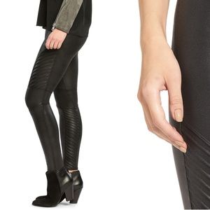 💫SPANX💫 Faux Leather Moto Legging